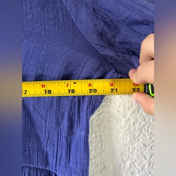 Counterparts Blue Whimsical Bell Sleeve Blouse Embroidered Medium Fairy Cottage - Picture 11 of 16